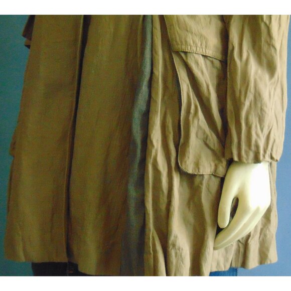 Cabi 840 Treasure Hunter Steampunk Khaki Gold Metal Jacket Coat M - Picture 6 of 15